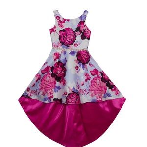 Toddler Girls Printed Mikado Extreme Hi-Low Dress size 4T